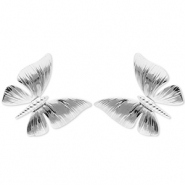 Pendientes Acero Inox mariposa Plateado