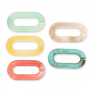 Cadena acrílica de 20 mm con eslabones sueltos Multicolor