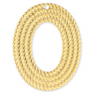 Colgantes Acero Inox óvalo Dorado