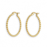 Pendientes Acero Inox criolla espiral Dorado