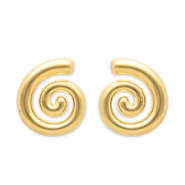 Pendientes Acero Inox espiral Dorado