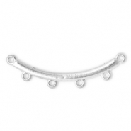 Fornituras acero inox entrepieza arco con 4 anillas Plateado