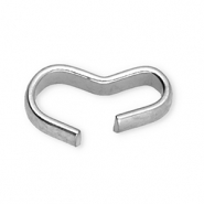 Fornituras acero inox conector doble Plateado