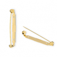 Fornituras acero inox soporte para broche Dorado