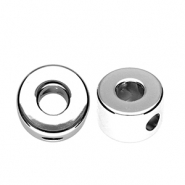 Abalorios alfabeto acrílico letra O Plateado