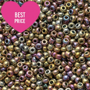 Rocalla cristal 12/0 (2mm) Multicolor galaxy metálico brillante