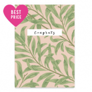 Tarjetas para joyería "Congrats" Rosa viejo