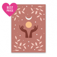 Tarjetas para joyería manos & luna Rosa vintage