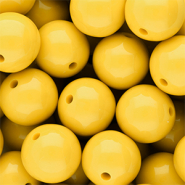 DQ Abalorios acrílicos 18 mm brillante Vibrant yellow 13-0858 TCX