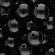 DQ Abalorios acrílicos 16 mm brillante Black