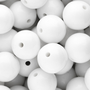 DQ Abalorios acrílicos 16 mm brillante Snow white 11-0602 TCX