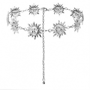 Cadena para la cadera sol Plateado