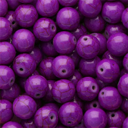 Abalorios de cerámica 12mm Morado berenjena