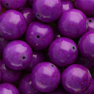Abalorios de cerámica 20mm Morado berenjena