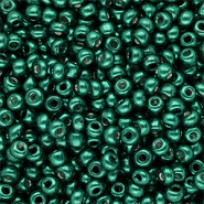 Rocalla cristal 6/0 (4mm) Verde teal met&aacute;lico brillante