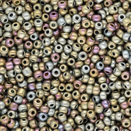 Rocalla cristal 8/0 (3mm) Galaxy multicolor met&aacute;lico brillante