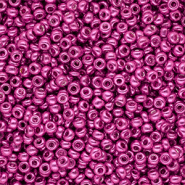 Rocalla cristal 8/0 (3mm) Fucsia rosado met&aacute;lico brillante