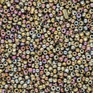 Rocalla cristal 12/0 (2mm) Galaxy multicolor met&aacute;lico brillante