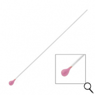 BY31® Fornituras Acero inox bastón con cabeza bola 70mm Plateado-púrpura lavanda