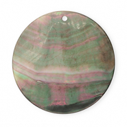 Colgantes concha especial redondos Gris oscuro