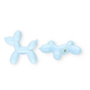 Abalorios acr&iacute;licos perro&nbsp;globo Azul claro