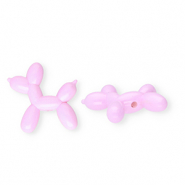 Abalorios acr&iacute;licos perro&nbsp;globo Lila pastel