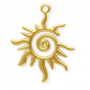 Colgantes Acero Inox sol en espiral Dorado