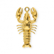 Colgantes Acero Inox c&aacute;ncer Dorado