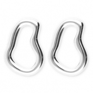 BY31&reg; Pendientes Acero Inox irregular Plateado
