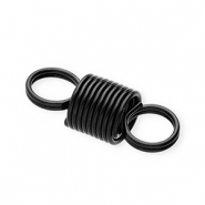 Fornituras coloridas conector de resorte en espiral Negro
