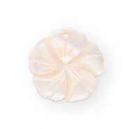 Colgante conchas flor Rosa melocot&oacute;n