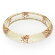 Pulseras Trendy con flores secas Rosa claro