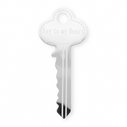 Broches llamativos in acero inox llave ''Key to my heart'' Plateado