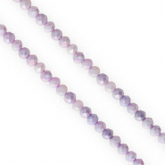 Abalorios faceteados disco 4x3mm Púrpura-cubierta AB