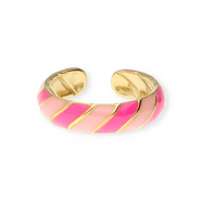 Anillos Acero Inox Dorado-rosa