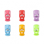 Fornituras coloridas abalorio stopper para cord&oacute;n rect&aacute;ngulo Multicolor