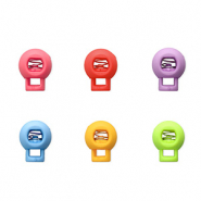 Fornituras coloridas abalorio stopper para cord&oacute;n bola Multicolor
