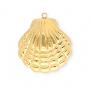 Colgantes Acero Inox concha Dorado