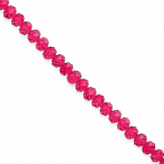 Abalorios faceteados disco 4x3mm Rosa cerise