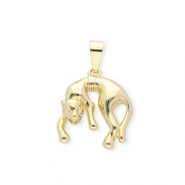 Metal TQ lat&oacute;n colgante tigre Dorado