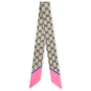 Bandana Pañuelo con "G" patrón Rosa-greige-marrón oscuro