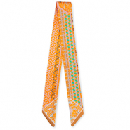 Bandana Pañuelo con rombo Naranja claro-rosa claro-marrón claro