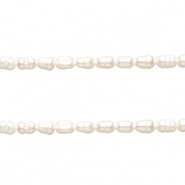 BQ Perlas de agua dulce grano de arroz 6x5 mm Blanco natural
