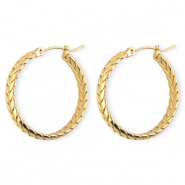 Pendientes Acero Inox criollas serpiente Dorado