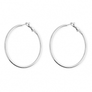 Pendientes Acero Inox criollas Plateado