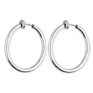 Pendientes Acero Inox criollas&nbsp;clip Plateado