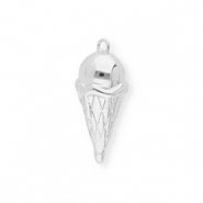 BY31® Colgantes de latón Eco-brass helado Plateado