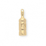 BY31® Colgantes de latón Eco-brass botella de vino Dorado
