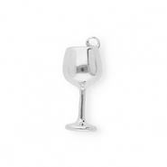 BY31® Colgantes de latón Eco-brass copa de vino Plateado