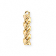 BY31® Colgantes de latón Eco-brass pasta fusilli Dorado
